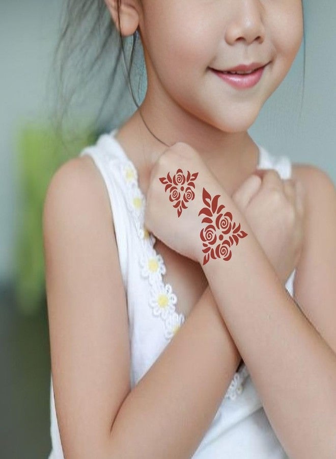 ORDERSHOCK DIY Mehndi Stencil Sticker Set for Fun, Learning, and Decorative Hand Art Activities - Image 2